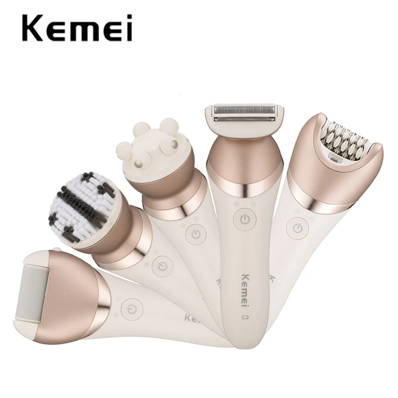 Kemei перезаряжаемая электробритва 5 в 1 триммер для волос электрическая бритва