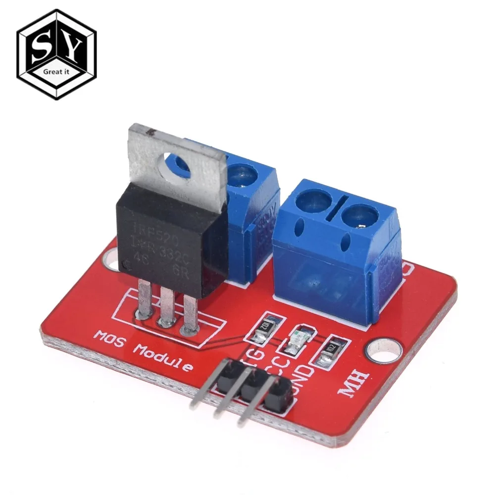 Arduino PWM LED Modul 0-24V Mosfet IRF520N Transistor Motor Control 10V LED PWM