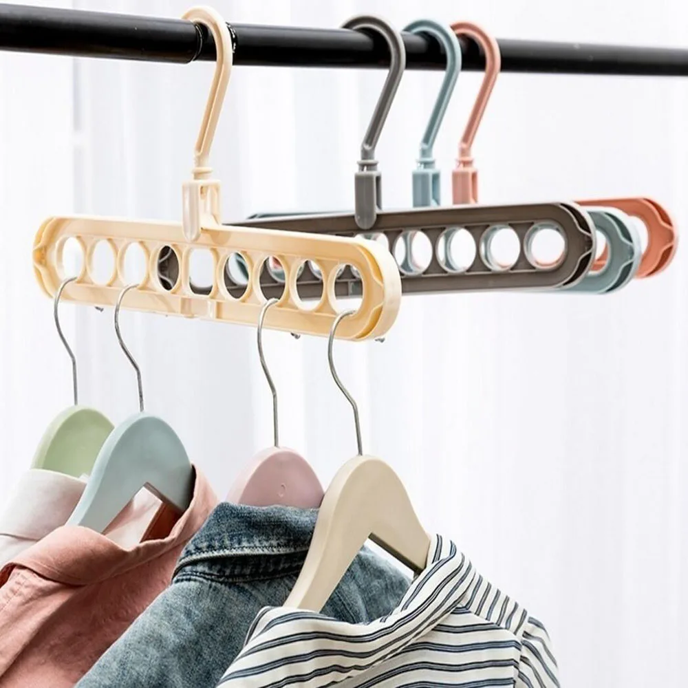 Домашняя вешалка для одежды, держатель для сушки одежды стеллаж вращающийся 9 отверстий для одежды вешалка для шкафа вешалка для хранения сушилка для одежды