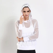 BESGO, Сетчатое пальто для йоги, уличная спортивная рубашка с длинным рукавом, дышащая верхняя одежда для бега, Спортивная Толстовка, Толстовка для фитнеса и йоги