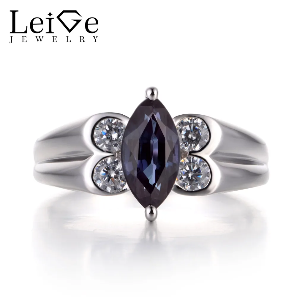 Leige Jewelry Alexandrite Wedding Ring Alexandrite Ring