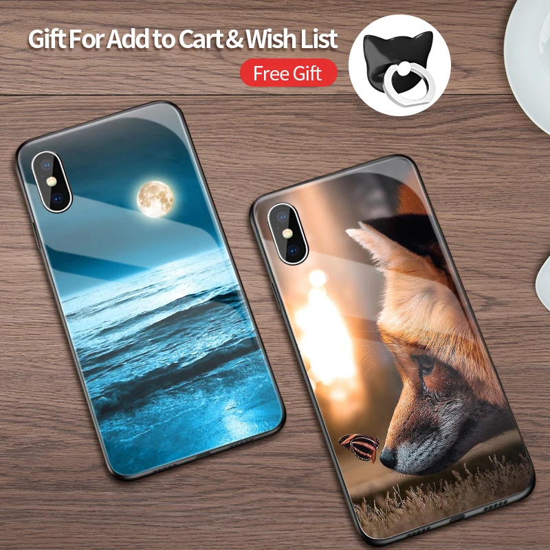 

For Coque iPhone 6 6S 5 SE 7 8 Plus Case Cover Super Bright PC+TPU 2 in 1 Glossy Case For iPhone XR XS Max Cases