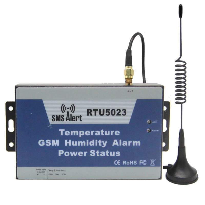 RTU5023 GSM SMS Environment Alarm Remotely Monitoring Onsite Temperature Humidity Sensor Power Status By Wireless GSM Network