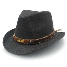 Мода соломы Для женщин Для мужчин ковбойские шляпа с полями закатать для летняя пляжная Солнцезащитная шляпка сомбреро Кепки котелок Кепки хорошо посылка