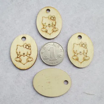 

37*27mm 100/bag Brand New Lovely cat Die Cutting Plywood Template DIY Crafts Handicraft Wood Crafts Accessories A141