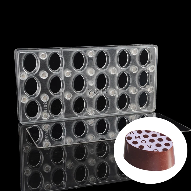 Hard Plastic Oval egg shaped Magnetic Magnet Sheet Polycarbonate PC Chocolate Mold With Steel Plate Mirror