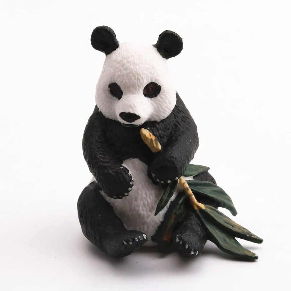 Simulation Lifelike Wild Animal Toy Sitting Panda Model Figurine Action Figures Home Decor