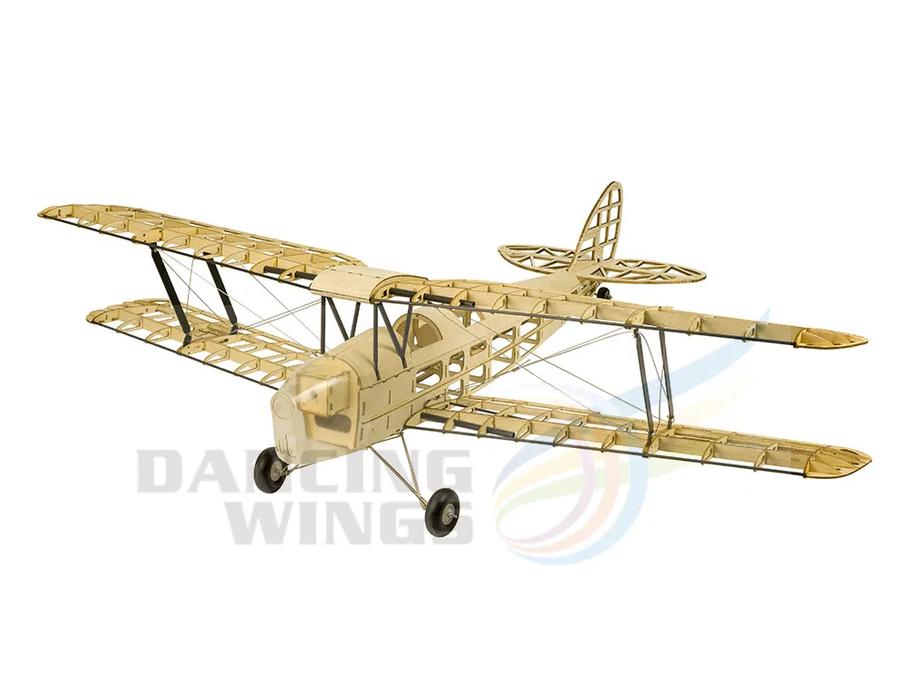 Обновленная мини-модель летательного аппарата Tiger Moth Balsa с электрическим питанием, радиоуправляемый самолет 980 мм, лазерная резка крыльев, модель самолета, комплекты