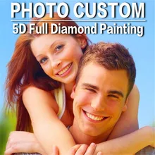Diy алмазные картины фото на заказ, алмазная вышивка на заказ Семейные портреты Memento Алмазная вышивка крестиком Свадебный домашний декор