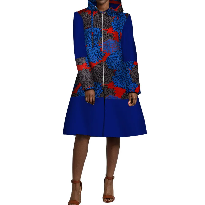 Африканский костюмы Мода 2019 г. Африканский повседневное с длинным рукавом плащ капюшоном Одежда Дашики Базен Riche африканские Топы