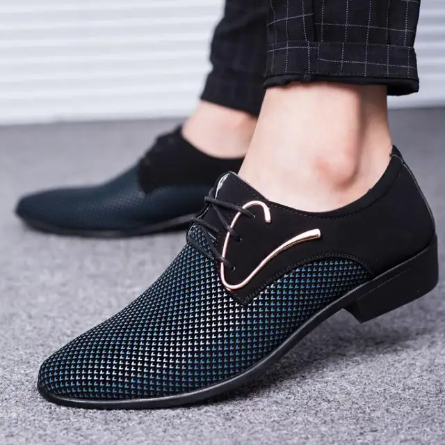 Business Cool Men Flat Dress Shoes Oxfords Spring and Autumn Formal