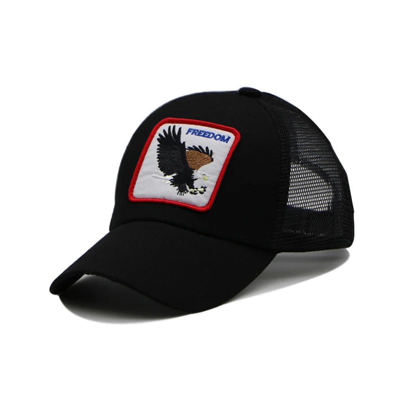 

Fashion Animals Embroidery Baseball Caps Men Women Snapback Hip Hop Hat Summer Breathable Mesh Sun Gorras Unisex Lonewolf Cap