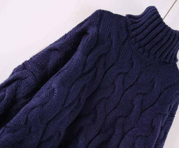 Женский свитер с высоким воротом, Осень-зима, пуловер, джемперы, Европейский Повседневный твист, теплые свитера, женский свитер большого размера