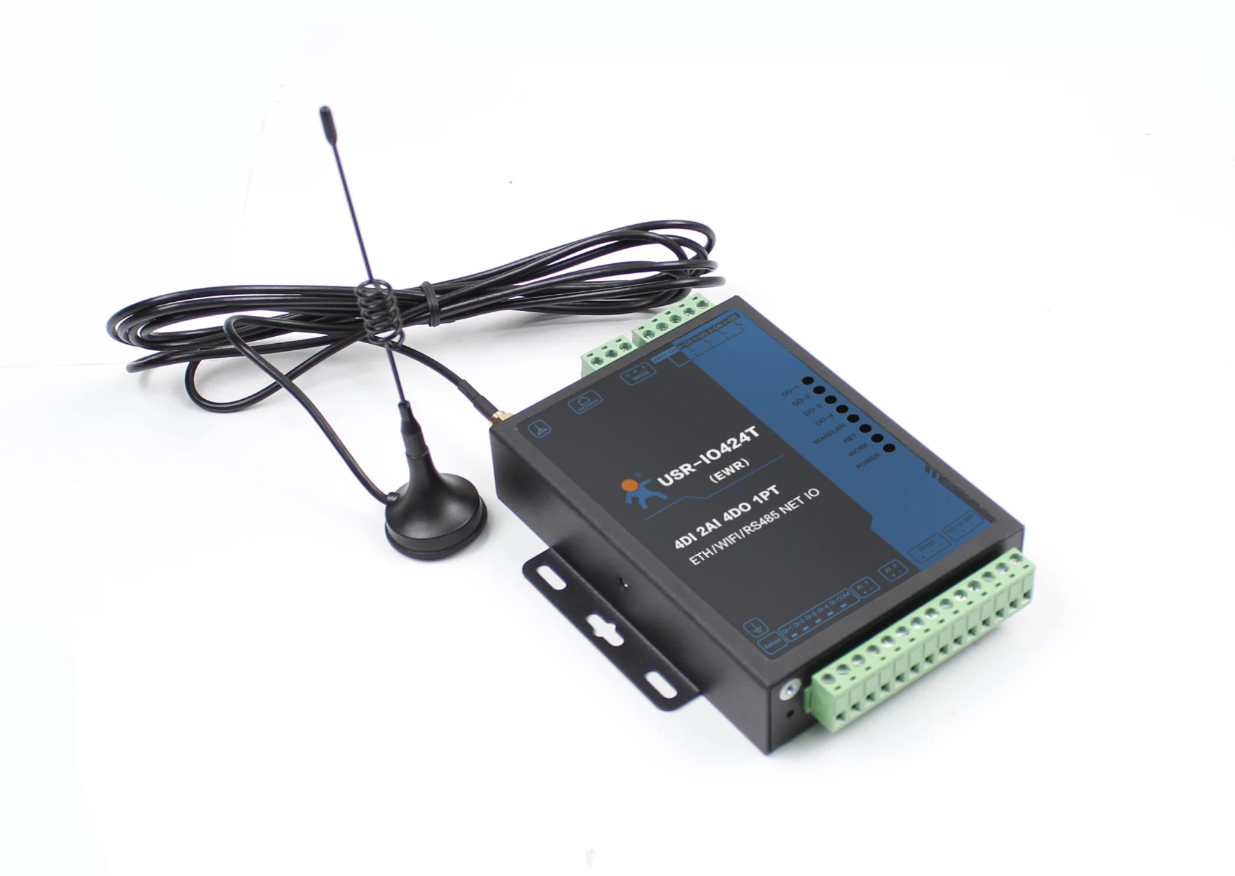  USR-IO424T-EWR 4-Weg 4 Kanal WIFI und Ethernet Netzwerk IO Controller Unterstützt 4 DI/4 TUN/2AI /1