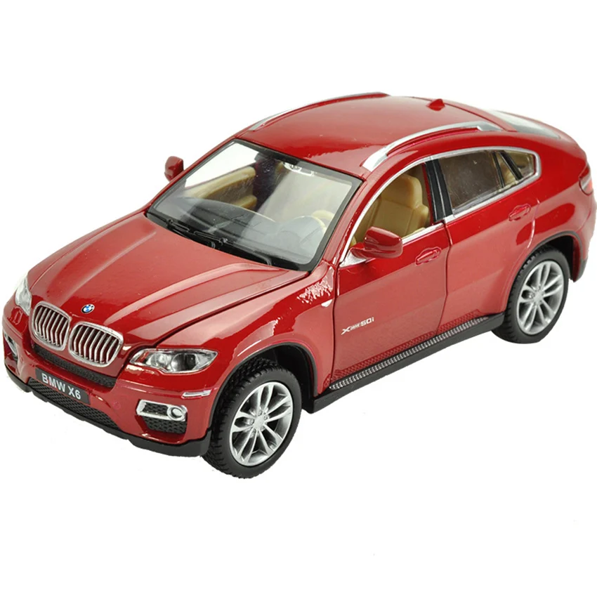 Goede 132 X6 SUV Coupe Simulatie Speelgoed Voertuigen Model Lichtmetalen Trek Kinderen Speelgoed Echt Licentie Collection Gift Off Road auto Kids