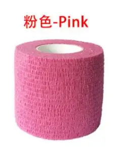 Поддержка Спорт Мышцы наклейки ленты ролл хлопок эластичный клей Мышечные бинты штамм травмы Поддержка - Цвет: pink
