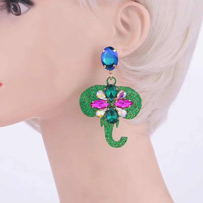 2018 New Design Acrylic Crystal Stars Gemetric Drop Earrings for Women Fashion Jewelry Earrings for woman (2)