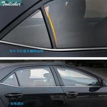 Tonlinker 6 PCS DIY Car Styling New PC Modification Pillar Mirror Cover Case Stickers For TOYOTA Corolla Altis 2014-15 part