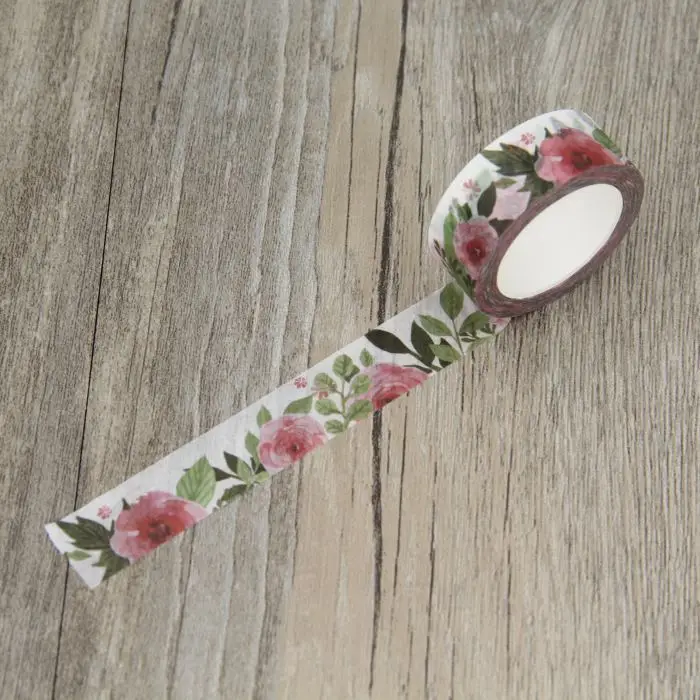 Camellia Flower Washi Tape Floral Masking Tapes Decorative Stickers
