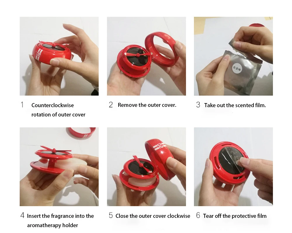 Вращающееся на солнечной батарее автомобильное сиденье для парфюма украшение для автомобиля инструмент для ароматерапии Автомобильный интерьер очиститель воздуха
