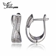 JewelryPalace Elegante Infinito Aniversario Pendientes de Clip 925 Silve Pendientes Exquisito Regalo de la Joyería del Partido de Compromiso