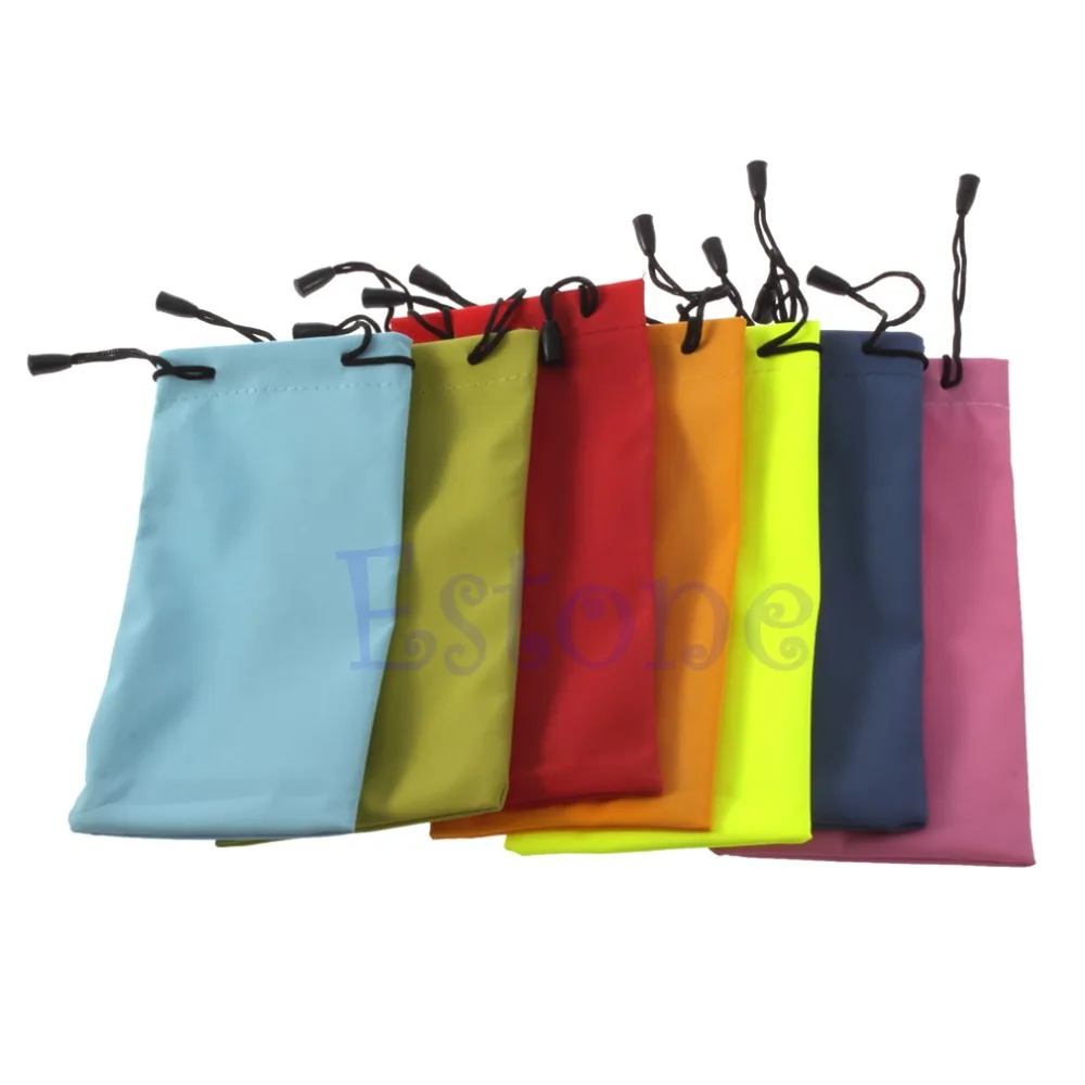 10pcs/lot Sunglasses Soft Cloth Dust Pouch Carry Bag Glasses Pouch Bag