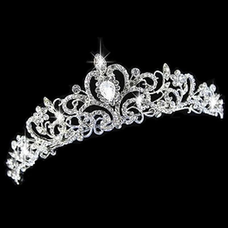 FORSEVEN барокко кристалл лист невесты диадемы и короны из горного хрусталя Noiva диадема головной убор украшения для волос Свадебные аксессуары
