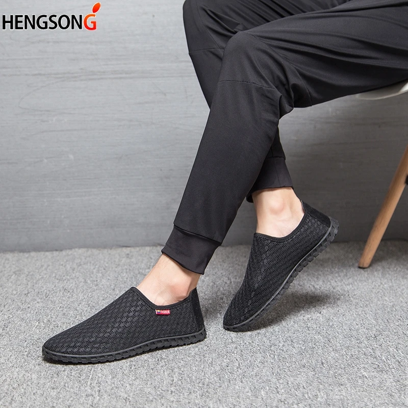 

2018 New Spring Sports Shoes Men Sneaker Lazy Network Mesh Breathable Shoes Male Sporting Shoes Men's Walking Shoe Sneakers