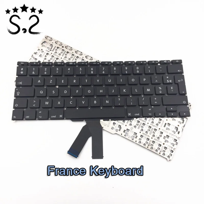 

New A1370 A1465 France/German/Italy/Spain/Russian/Korea/UK/US Keyboard For Macbook Air 11" Keyboard MC968 2010-2015 year