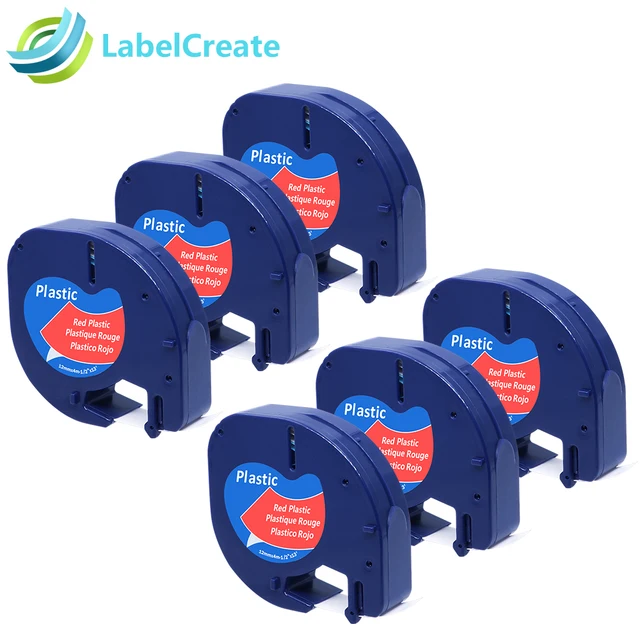 Cheap 6pcs Compatible DYMO LetraTag Tape 91203 91223 Black on Red 12mm Plastic DYMO Label Printer DYMO LetraTag Label Maker dymo tape Cheap 6pcs Compatible DYMO LetraTag Tape 91203 91223 Black on Red 12mm Plastic DYMO Label Printer DYMO LetraTag Label Maker dymo tape