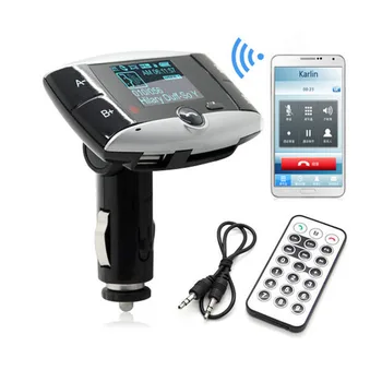 

Wireless Bluetooth FM Transmitter Handesfree LCD Car Kit MP3 Player Music Player car fm modulator charger with SD USB MMC Remote