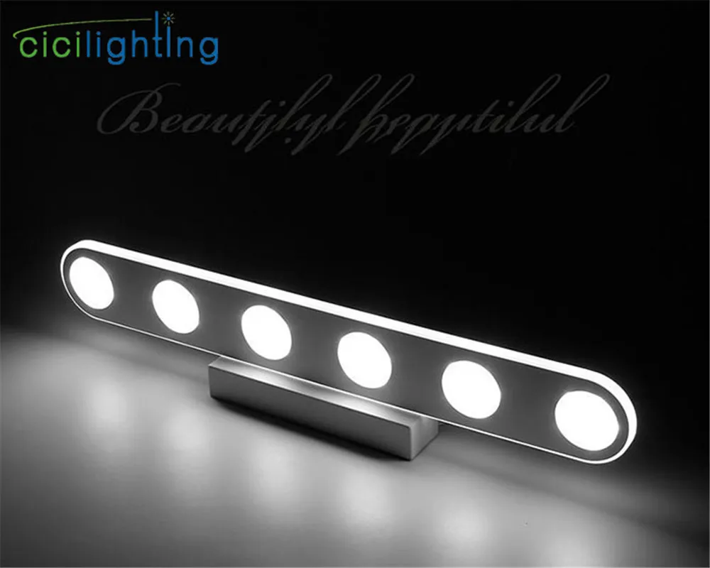  90V - 265V 18W 55cm led mirror lights lamp Modern white cabinet 6 lights LED Dress mirror bedroom b - 32583295731