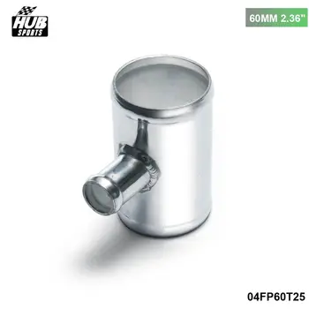 

60mm 2.36" T-Piece Aluminum Intake Cooling Systems Turbo intercooler T-Pipe piping for 25mm OD BOV For TOYOTA JZA80 HU-04FP60T25