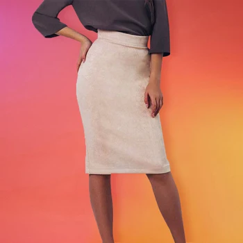 

Ladies Suede Skirt Midi Summer Women Pencil Skirts Womens Formal High Waist Skirt Pencil Office Skirts Suede Female 2019