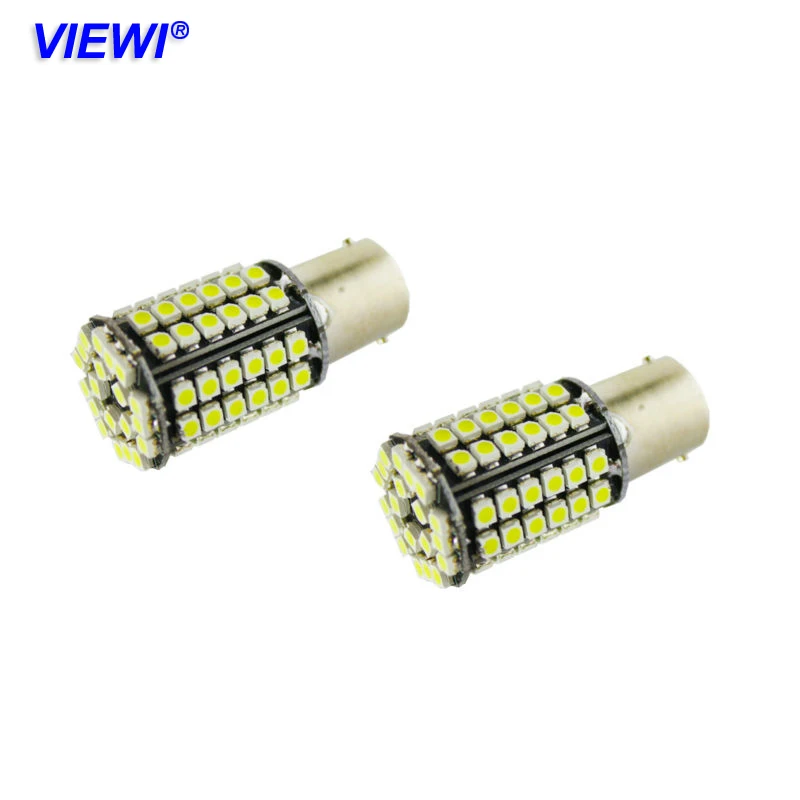 Viewi 4X S25 1156 BA15S P21W 12v led car lights 3528 80 leds Dc 12 volt white Auto turn Signal