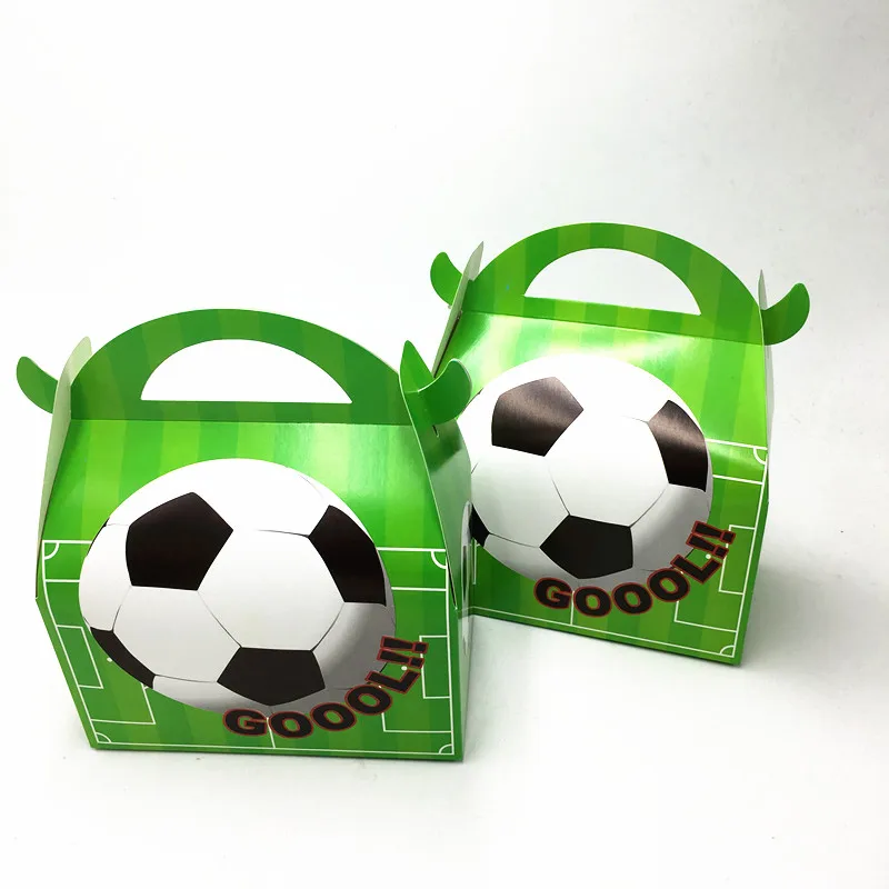 6pcs/lot football candy boxes bear soccer gift boxes football theme birthday party decorations