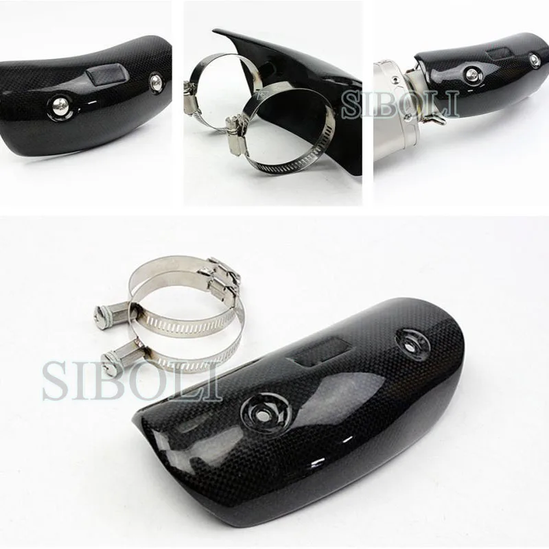 Motorcycle Exhaust Carbon Fiber Heat Shield Cover For Akrapovic
