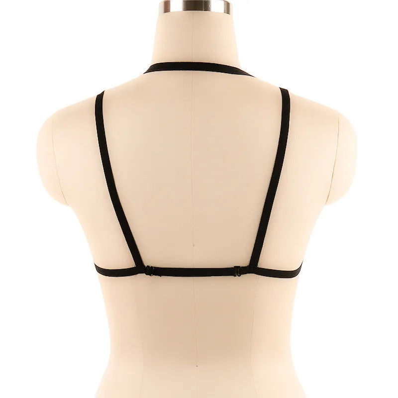 Women Sexy Harness Bra Open Cup Chain Bra Ultra Boost Bondage Restraints Lingerie Sexy Lace harness bra top strappy wire cage