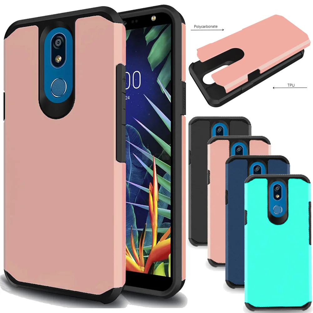 

For LG K40 Dual Layer Hybrid Armor Case Shockproof Anti Scratch Protective Soft TPU & Hard Back Cover