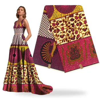 

2019 Nigerian Purple Batik New Design African Wax Prints Fabric Nigerian Wax Fabric H5