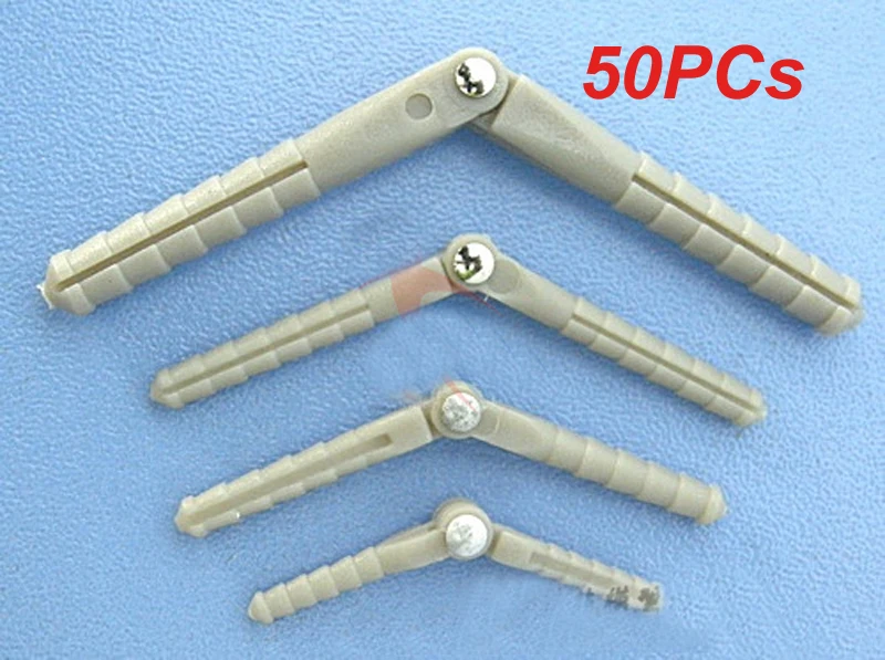 

50PCs Diameter 4.5mm/2.5mm/2.0mm Plastic Stitch Pivot Round Pin Hinge 67mm/48mm/43mm/33mm Length for RC Airplane Aircraft