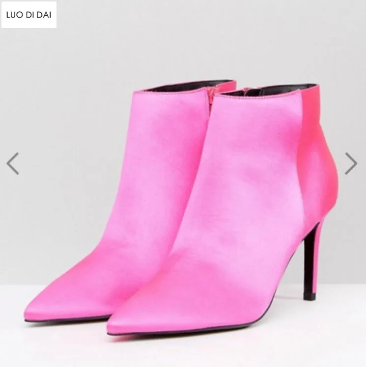 ankle boots pink