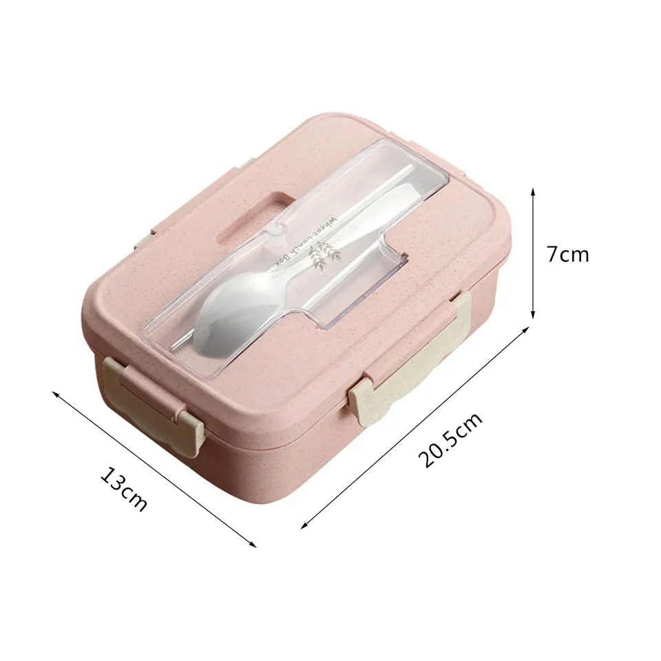 Ecofriendly Bento Box 1000ml Student Office Outdoor Travel Adult Children Lunch Box Microwave Heated Food Container Meal Prep