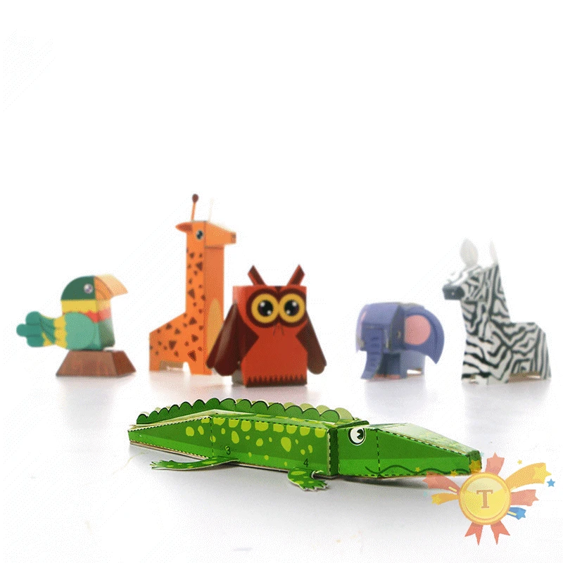 3D Детские игрушки для рукоделия Бумажная модель книги Искусство и ремесла наклейки DIY игры ручной работы аксессуары для животных Кухонные Игрушки для девочек для детей