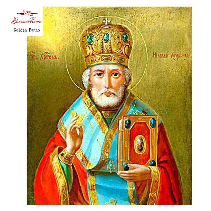 

Golden Panno,Needlework,Embroidery,DIY Floral Painting,Cross stitch,kits,11ct religion Jesus Cross-stitch,Sets For Embroidery