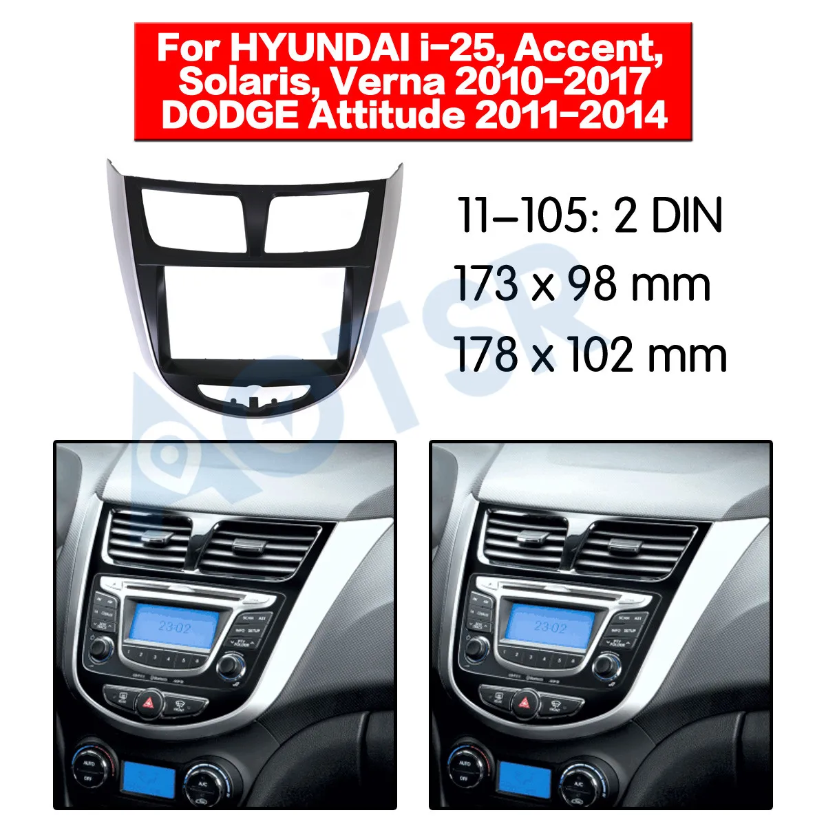 Bingkai Radio Fascia untuk HYUNDAI I 25 