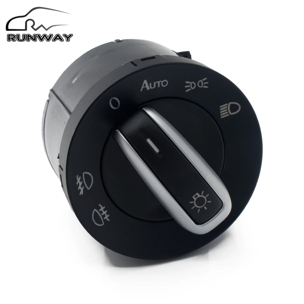 

Chrome Auto Headlight Switch Fog Head Light Lamp Knob fit For VW Golf Jetta MK5 MK6 GTI Passat B6 B7 Touran Tiguan 5ND 941 431 B