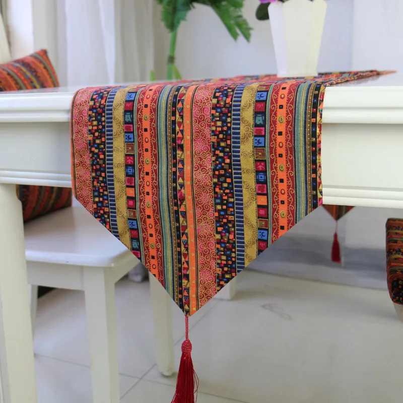 American cotton and hemp table flag, table flag, hotel, bed flag, tea house, tea flag