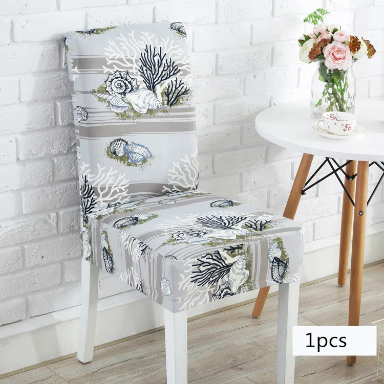 4 New Universal Elastic Spandex Chair Cover For Home Dining 1pcs Floral Style Computer Chair Covers Quality 23 Colors Chair Case - Цвет: 4