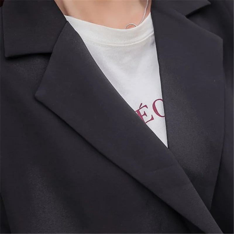 Women Blazers and Jackets Korean Fashion Woman Suit Jacket Coat Autumn Black OL Suit Coat Plus Size Women Patchwork Striped Coat